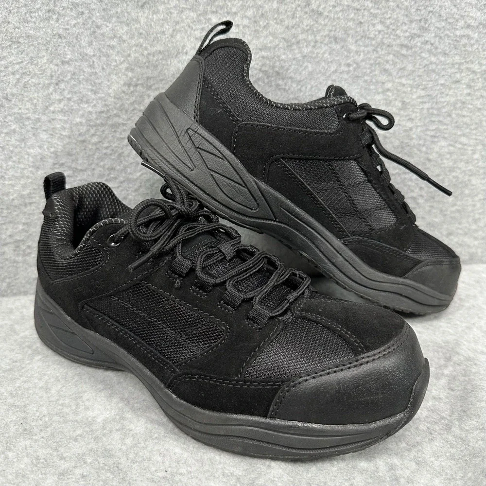 Brahma Mens MNBR0241000 Black Adan Steel Toe Slip Resistant Size 9 Work Shoes